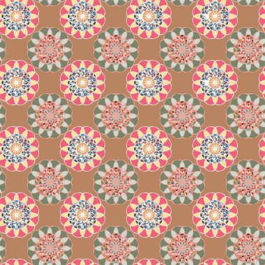  soyut çiçek geometrik Dikişsiz desen arka planı için