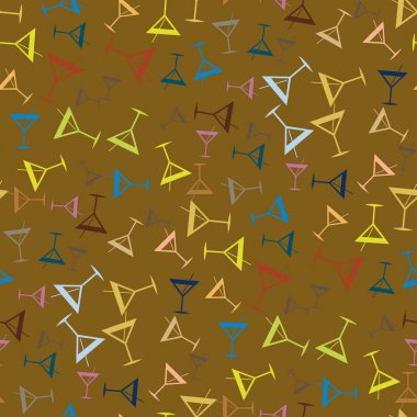 Tropik kokteyller renkli seamless modeli