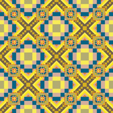 Geometrik etnik desen sorunsuz tasarım arka plan veya duvar kağıdı için