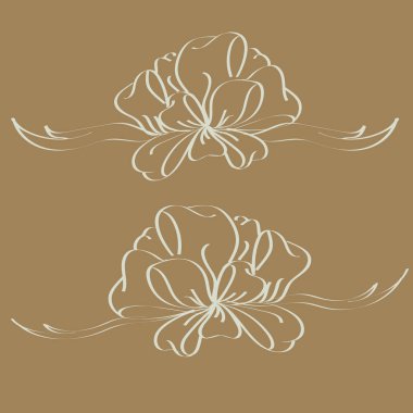 Set çekilmiş yay izole el renk arka plan üzerinde.