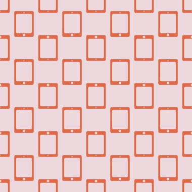 Akıllı telefon veya elektronik tablet Dikişsiz desen arka plan.