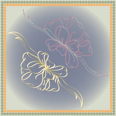 Set çekilmiş yay izole el renk arka plan üzerinde.