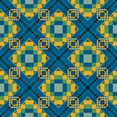 Geometrik etnik desen sorunsuz tasarım arka plan veya duvar kağıdı için