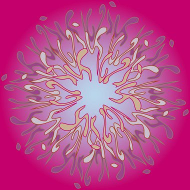 Yeni simetrik soyut mandala. Duvar kağıdı, desen dolgularını, web sayfaları, yüzey dokuları için dekoratif nesne-ebilmek var olmak kullanılmış.