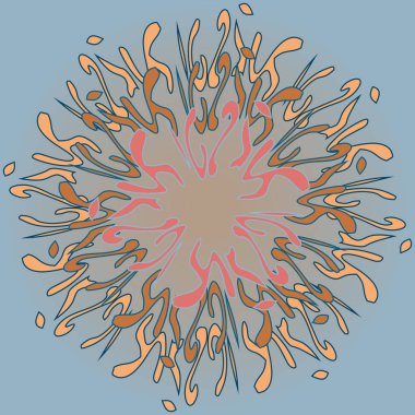 Yeni simetrik soyut mandala. Duvar kağıdı, desen dolgularını, web sayfaları, yüzey dokuları için dekoratif nesne-ebilmek var olmak kullanılmış.