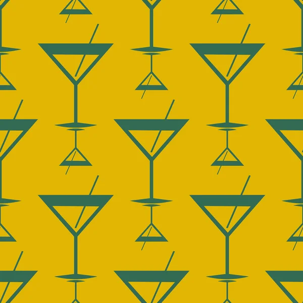 Tropische Cocktails Kleurrijke Naadloze Patroon — Stockvector