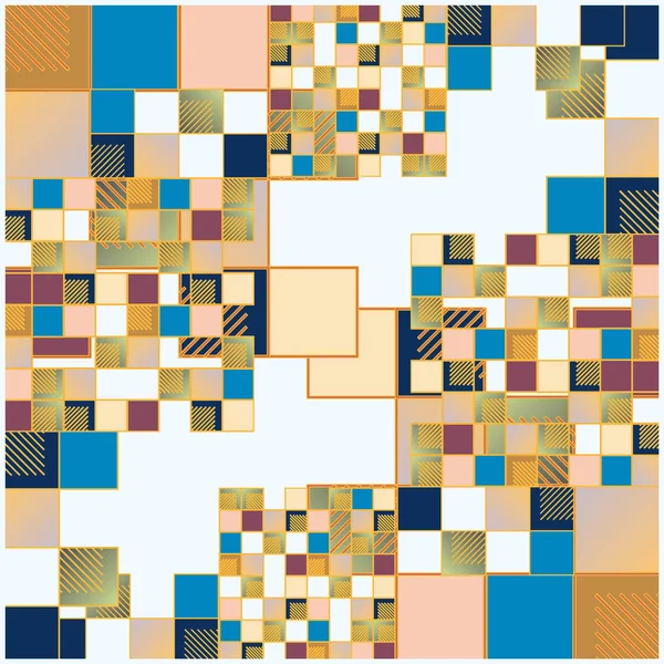 Abstrakcyjny Geometryczny Bezszwowy Wzór Geometryczny — Wektor stockowy