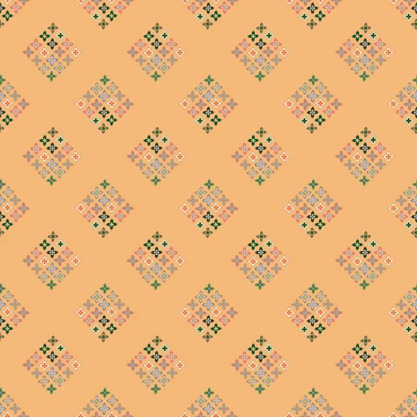 ベクトル図を持つ幾何学的な多色シームレス パターン — ストックベクタ