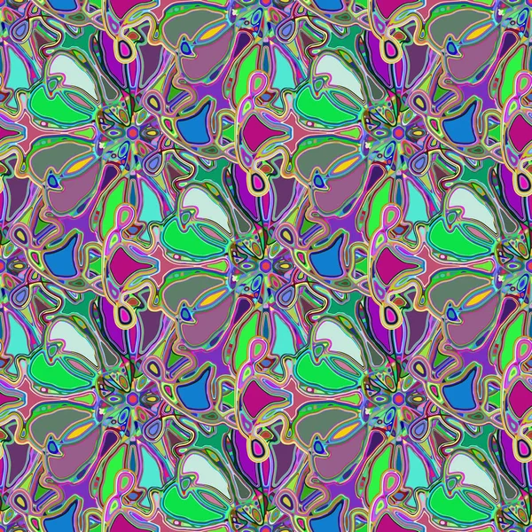 Caleidoscopio Abstracto Patrón Inconsútil Colorido Para Fondo — Vector de stock