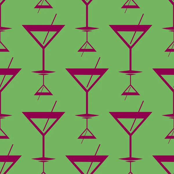 Cocktail Tropicali Colorato Modello Senza Soluzione Continuità — Vettoriale Stock