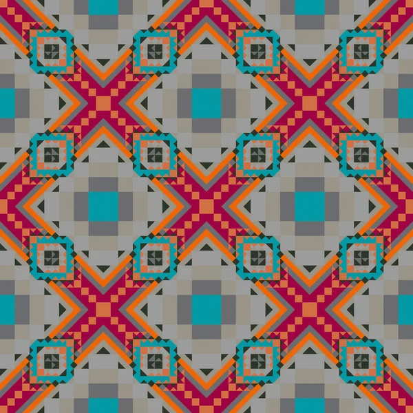 Geometric Ethnic Pattern Seamless Design Background Wallpaper — Stock Vector