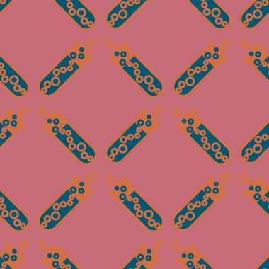 Kimya test tüpleri parlak arka plan üzerinde. Seamless modeli.