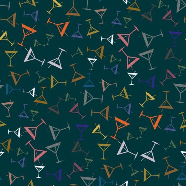 Tropik kokteyller renkli seamless modeli