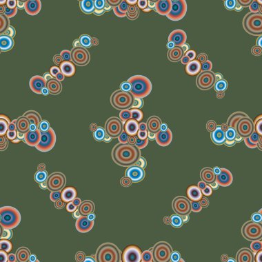 Soyut geometrik renkli seamless modeli daireler ile