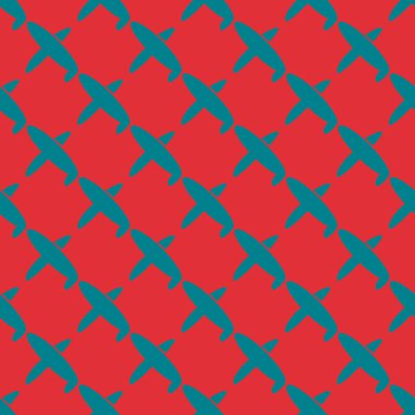 Uçakların, vektör çizim seamless modeli