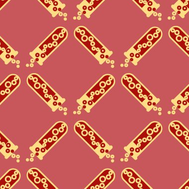 Kimya test tüpleri parlak arka plan üzerinde. Seamless modeli.