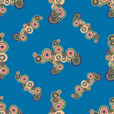 Soyut geometrik renkli seamless modeli daireler ile