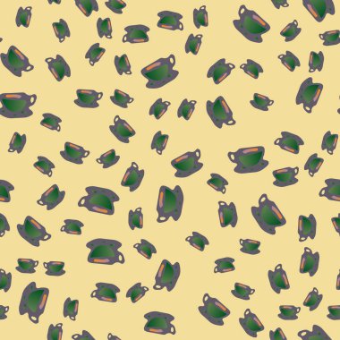 Kahve ya da çay Dikişsiz desen bardak.