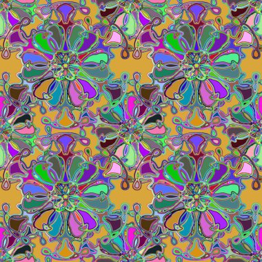 Soyut kaleydoskop renkli Dikişsiz desen arka planı için. 