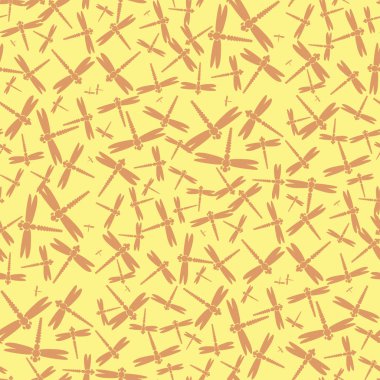 Dekoratif renkli seamless modeli yusufçuk, vektör çizim ile     