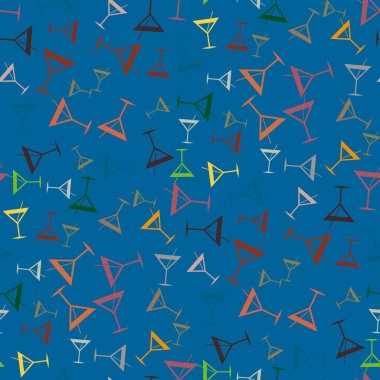 Tropik kokteyller renkli seamless modeli