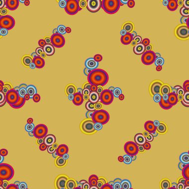 Soyut geometrik renkli seamless modeli daireler ile