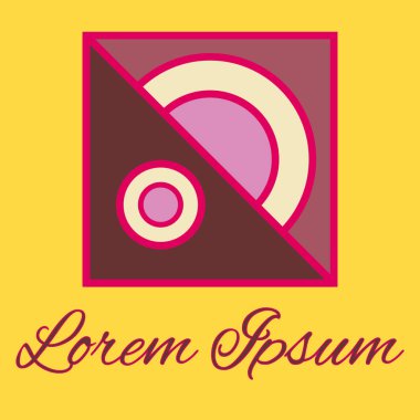 Geometrik çizgi logo. Tasarımınız için benzersiz doğrusal rozeti. Geometrik soyut şablon kavram simgesi.