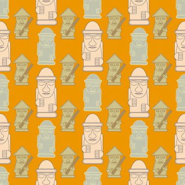 Dol hareubangs, tol harubangs, büyük taş heykeller Jeju Adası'nda Güney Kore Güney ucu bulundu olarak da adlandırılır. Seamless modeli