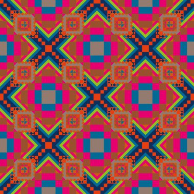 Geometrik etnik desen sorunsuz tasarım arka plan veya duvar kağıdı için