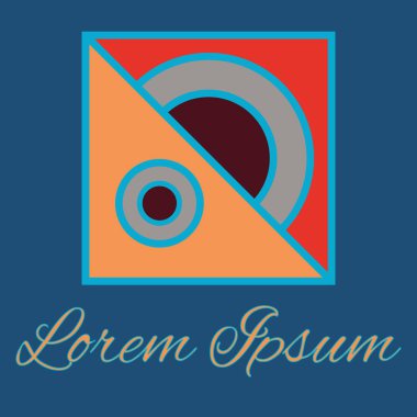 Geometrik çizgi logo. Tasarımınız için benzersiz doğrusal rozeti. Geometrik soyut şablon kavram simgesi.