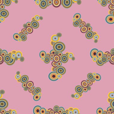 Soyut geometrik renkli seamless modeli daireler ile