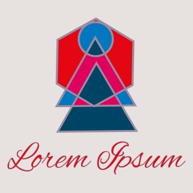 Geometrik çizgi logo. Tasarımınız için benzersiz doğrusal rozeti. Geometrik soyut şablon kavram simgesi.