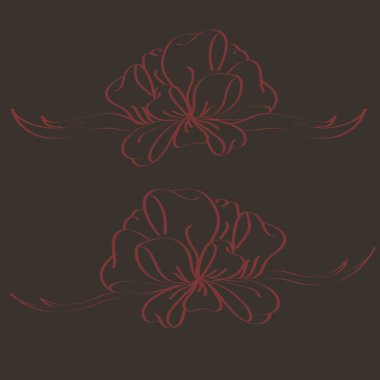 Set çekilmiş yay izole el renk arka plan üzerinde.