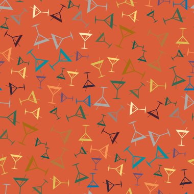 Tropik kokteyller renkli seamless modeli