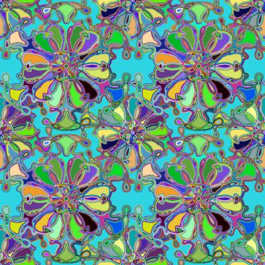Soyut kaleydoskop renkli Dikişsiz desen arka planı için. 
