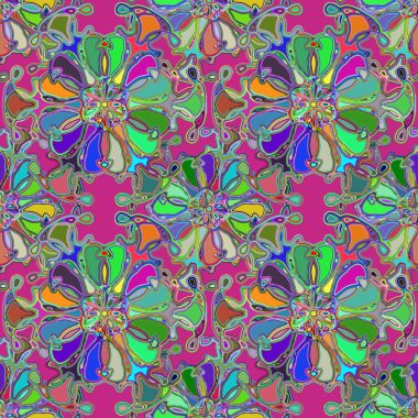 Soyut kaleydoskop renkli Dikişsiz desen arka planı için. 