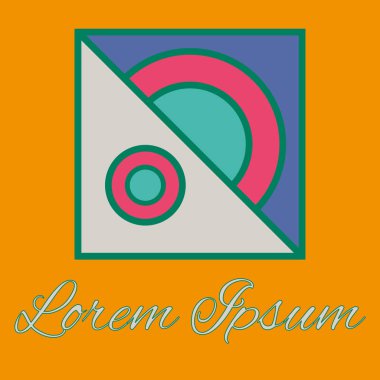 Geometrik çizgi logo. Tasarımınız için benzersiz doğrusal rozeti. Geometrik soyut şablon kavram simgesi.