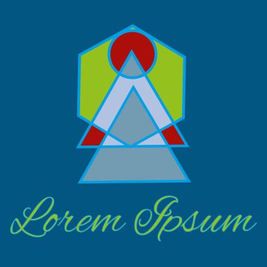 Geometrik çizgi logo. Tasarımınız için benzersiz doğrusal rozeti. Geometrik soyut şablon kavram simgesi.