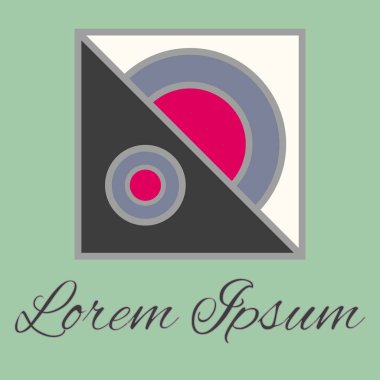 Geometrik çizgi logo. Tasarımınız için benzersiz doğrusal rozeti. Geometrik soyut şablon kavram simgesi.