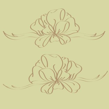 Set çekilmiş yay izole el renk arka plan üzerinde.