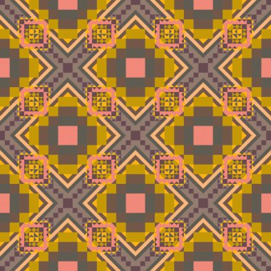 Geometrik etnik desen sorunsuz tasarım arka plan veya duvar kağıdı için