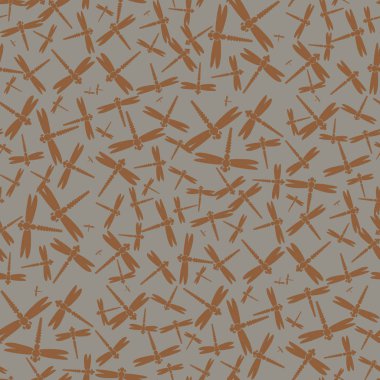 Dekoratif renkli seamless modeli yusufçuk, vektör çizim ile     