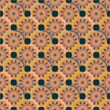  arka plan için çiçekli soyut geometrik seamless modeli