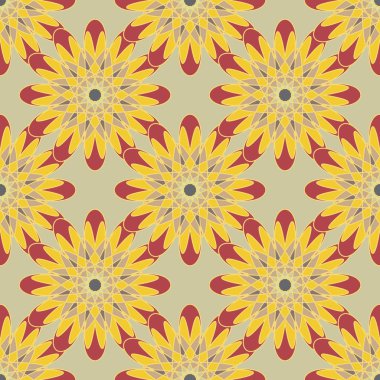  soyut çiçek geometrik Dikişsiz desen arka planı için