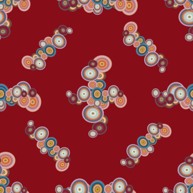 Soyut geometrik renkli seamless modeli daireler ile