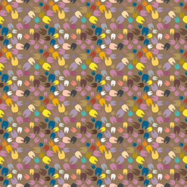 Çok renkli diş parlak Dikişsiz desen arka planı için.