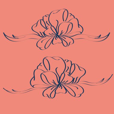 Set çekilmiş yay izole el renk arka plan üzerinde.