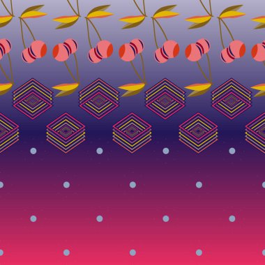 kiraz seamless modeli. Tekstil Ambalaj ve duvar kağıtları için iyi.