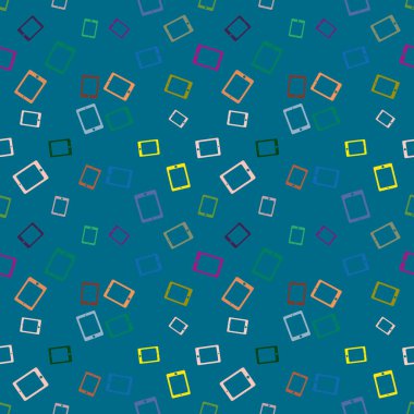 Akıllı telefon veya elektronik tablet Dikişsiz desen arka plan.