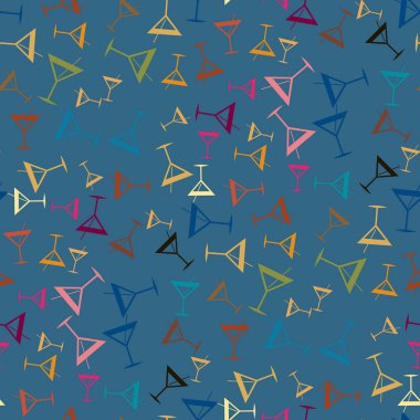 Tropik kokteyller renkli seamless modeli